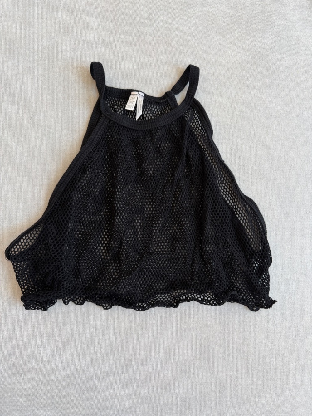 Urban Outfitters Black Mesh Crop Tank